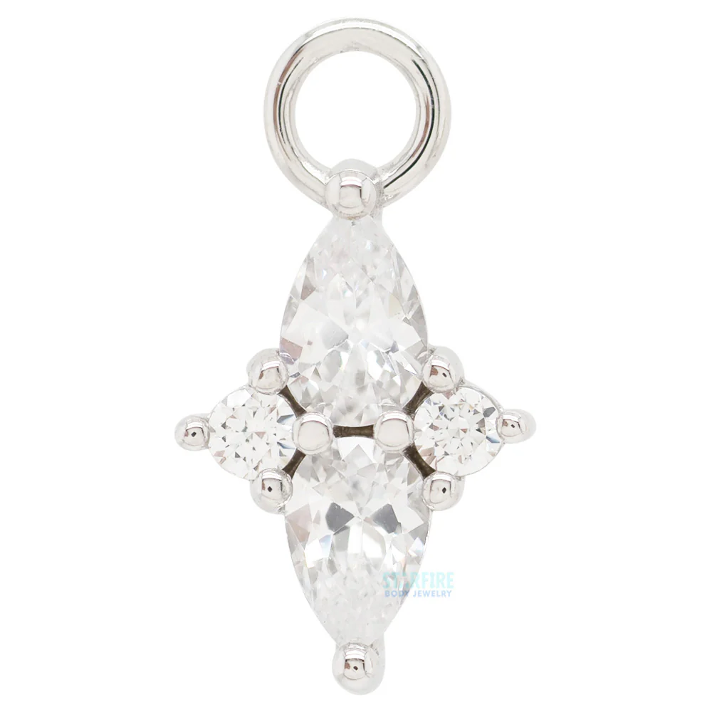 "Ethereal" Charm in Gold with CZ's - Image 4