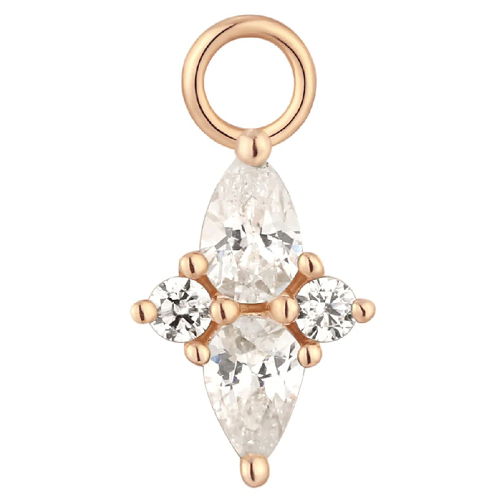 "Ethereal" Charm in Gold with CZ's - Image 5