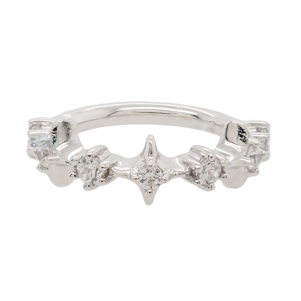 "In My Dreams" Hinge Ring / Clicker in Gold with CZ's