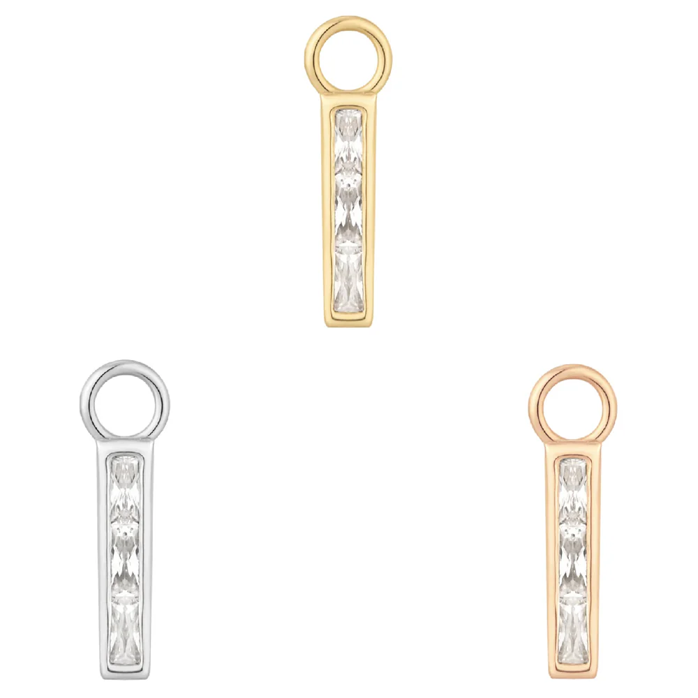 "Invitation" Charm in Gold with CZ's
