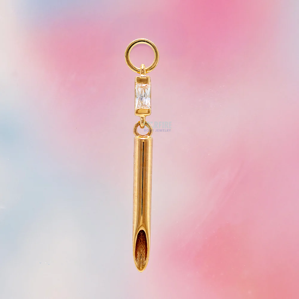 "Kulture" Charm in Gold with CZ - Image 2