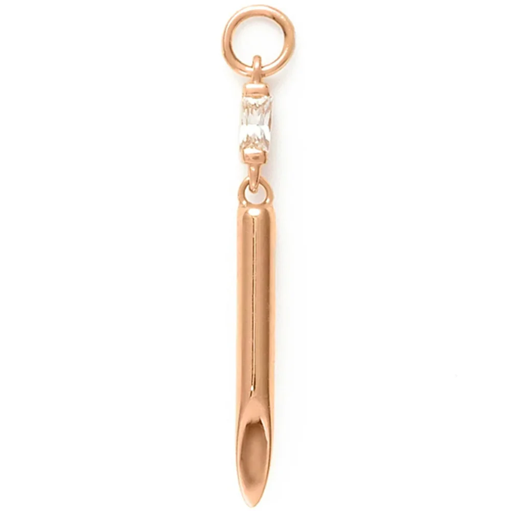 "Kulture" Charm in Gold with CZ - Image 5
