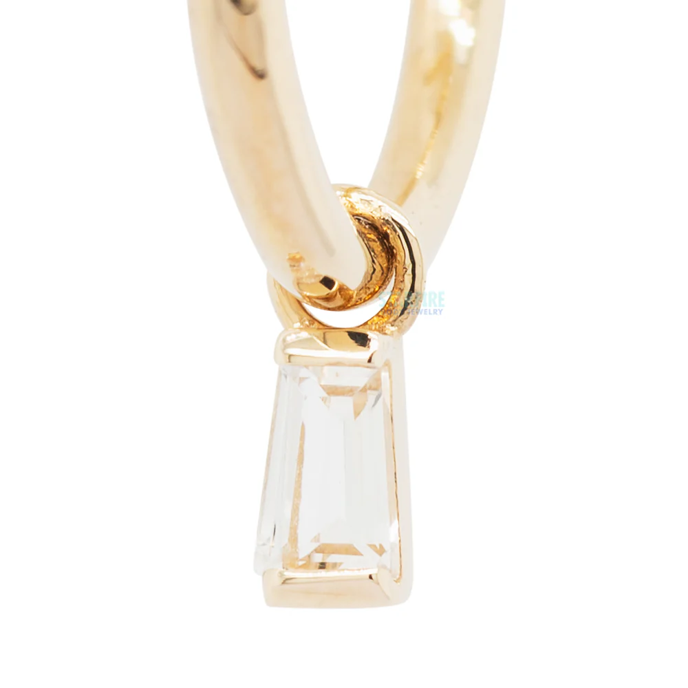 "La Madeleine" Charm in Gold with White Topaz - Image 3