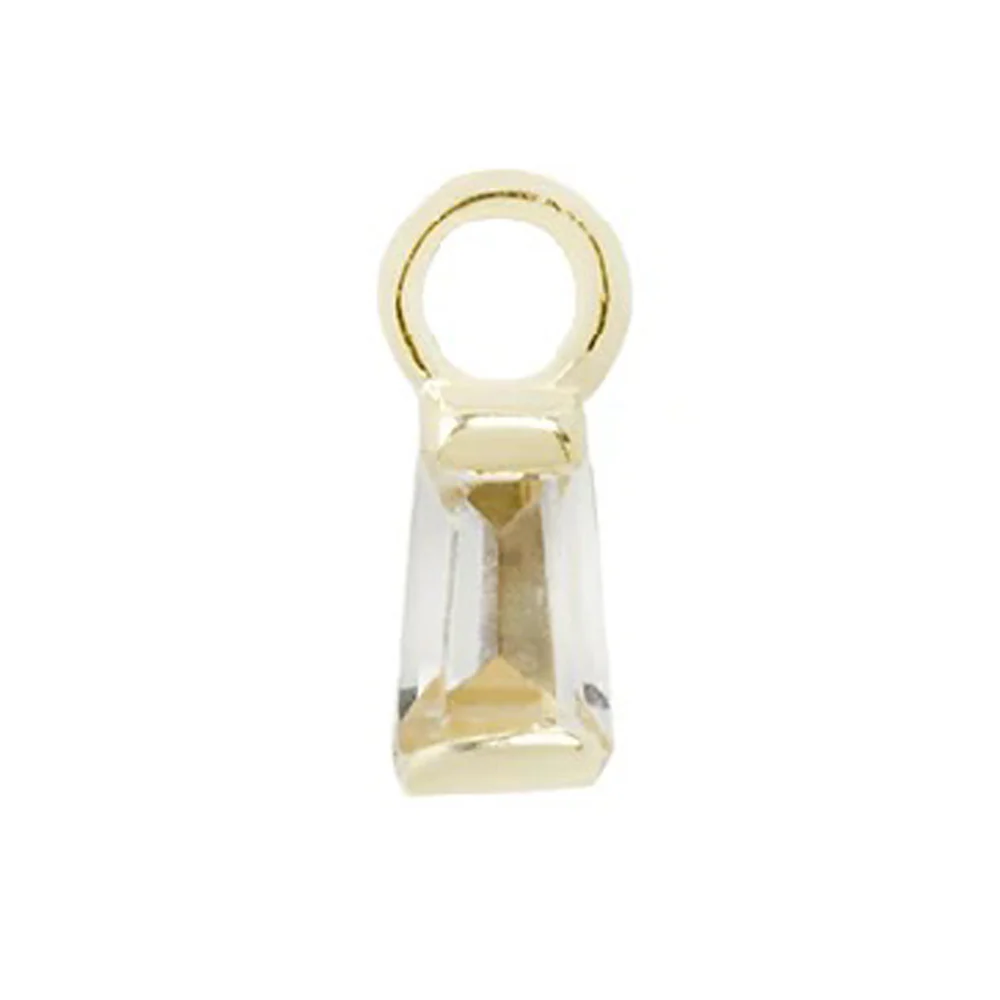 "La Madeleine" Charm in Gold with White Topaz - Image 4