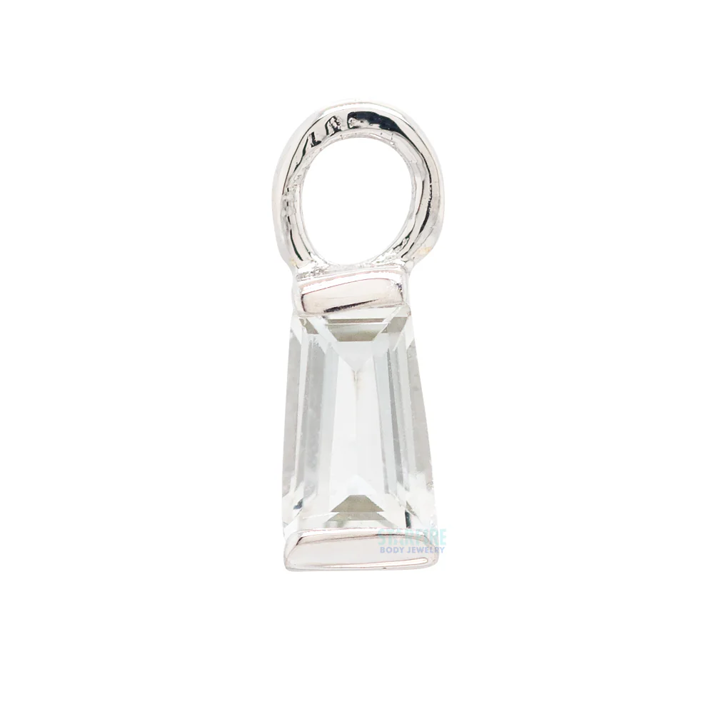 "La Madeleine" Charm in Gold with White Topaz - Image 5