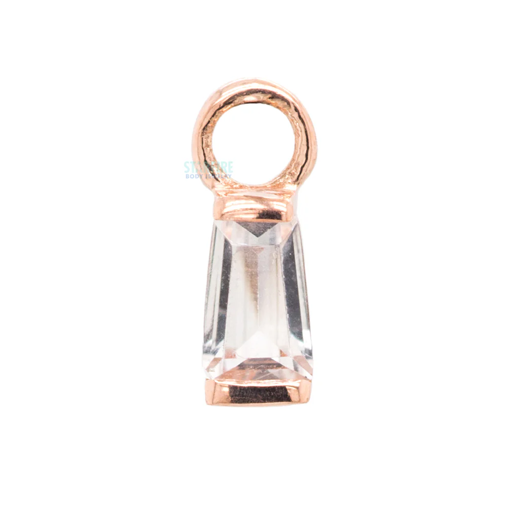 "La Madeleine" Charm in Gold with White Topaz - Image 6