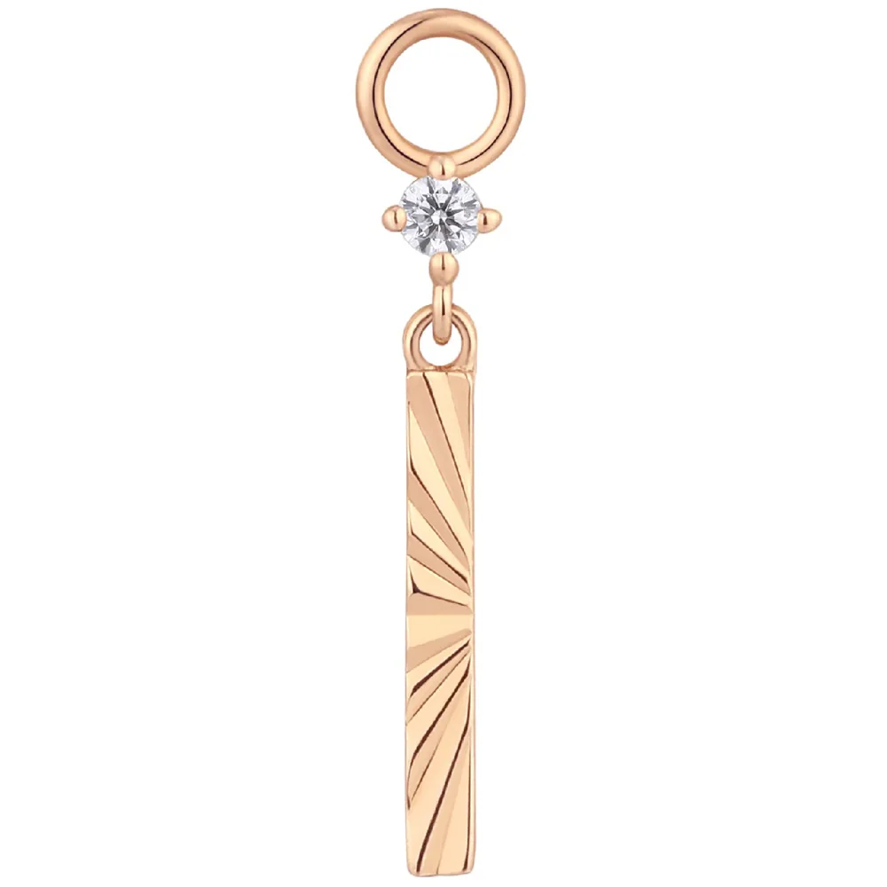 "Labyrinth" Charm in Gold with CZ - Image 5