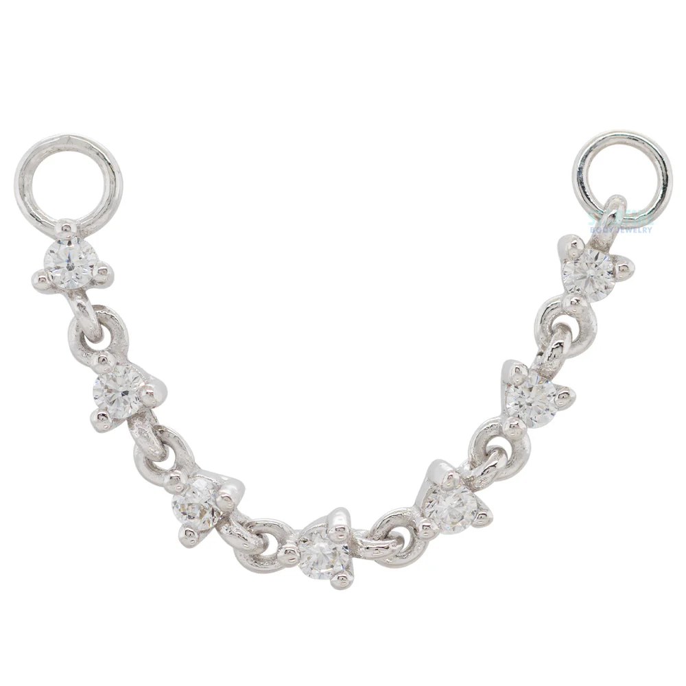 "Languid" Chain Attachment in Gold with CZ's - Image 3