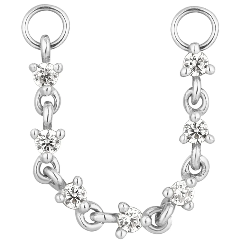 "Languid" Chain Attachment in Gold with CZ's - Image 5