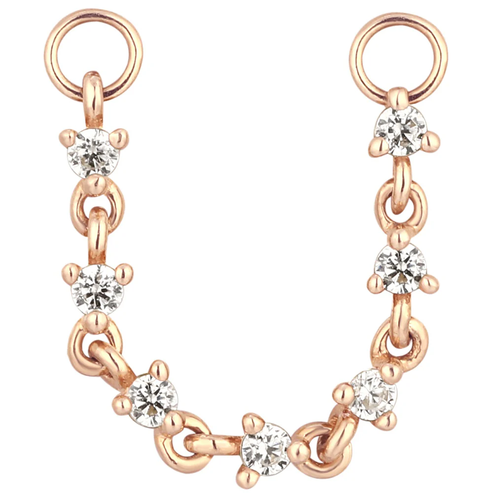 "Languid" Chain Attachment in Gold with CZ's - Image 6