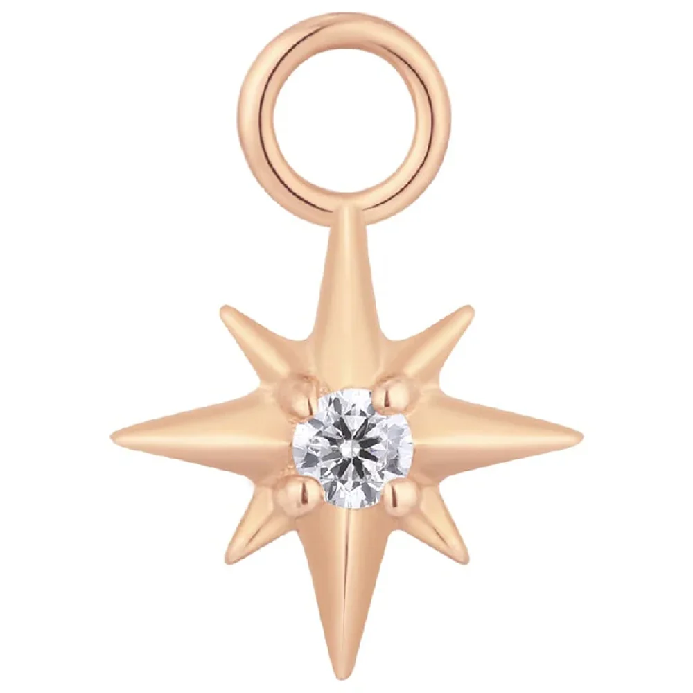 "Luminary" Charm in Gold with CZ - Image 4