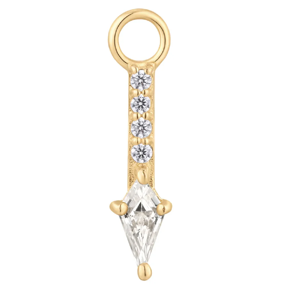 "Mercer" Charm in Gold with CZ's - Image 2