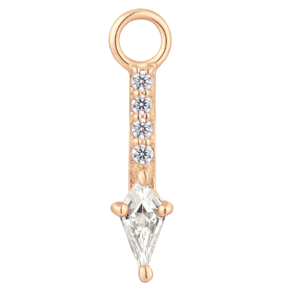 "Mercer" Charm in Gold with CZ's - Image 4