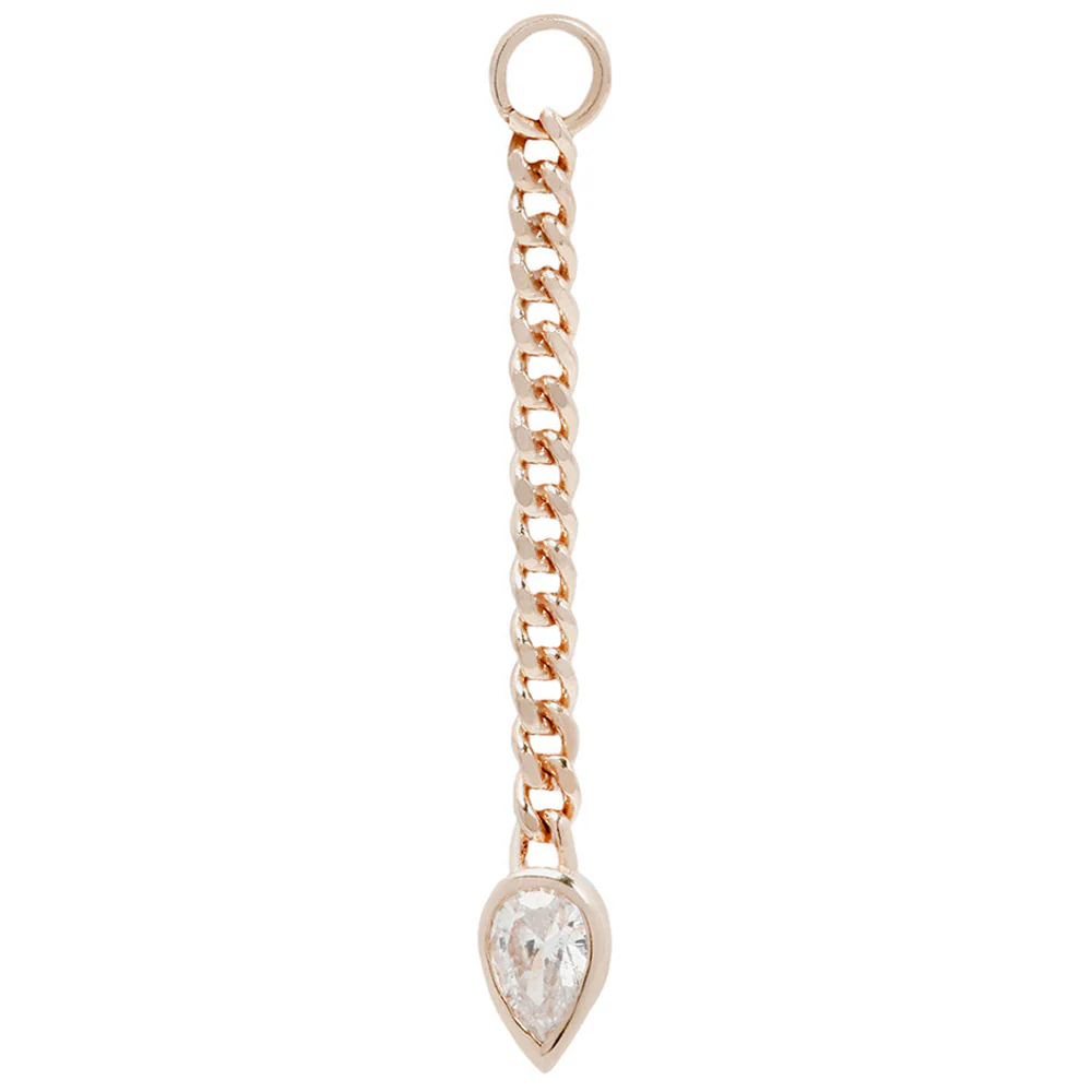 "Painkiller" Chain Charm in Gold with CZ - Image 4