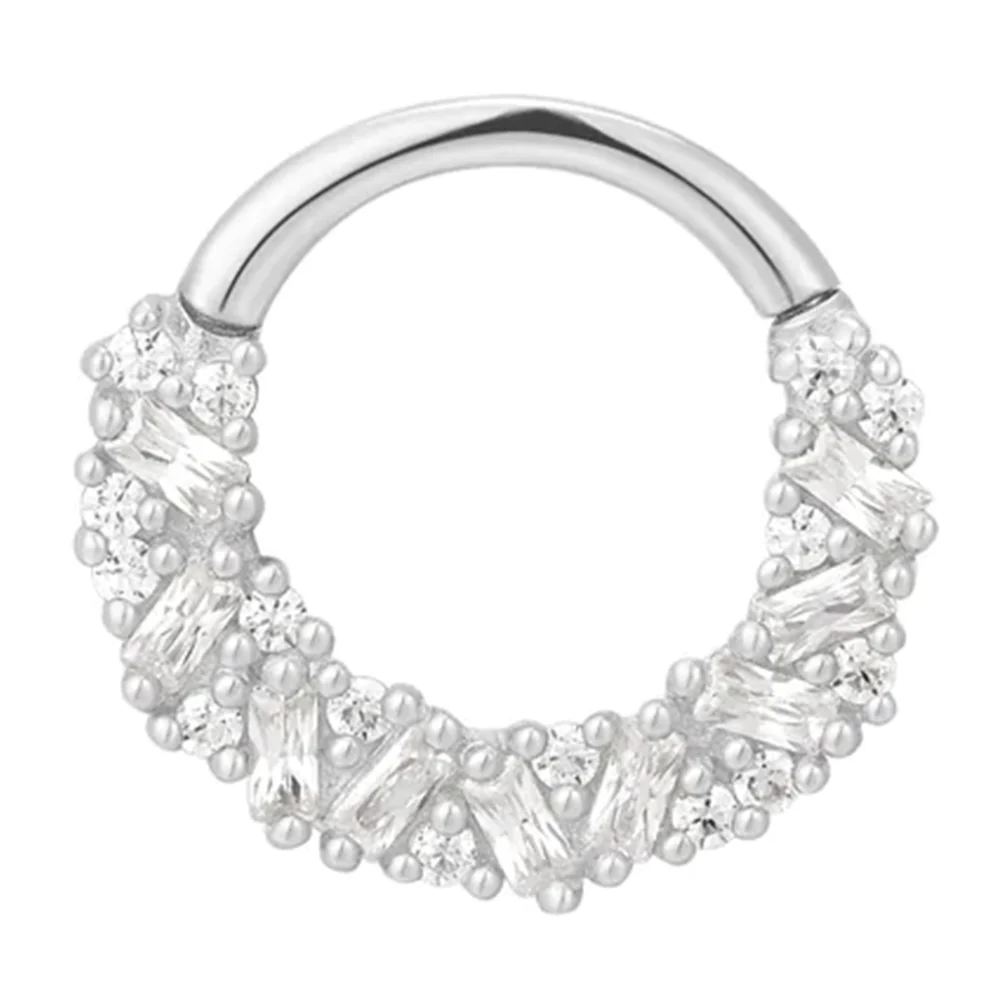 "Petty Cash" Hinge Ring / Clicker in Gold with CZ's - Image 5