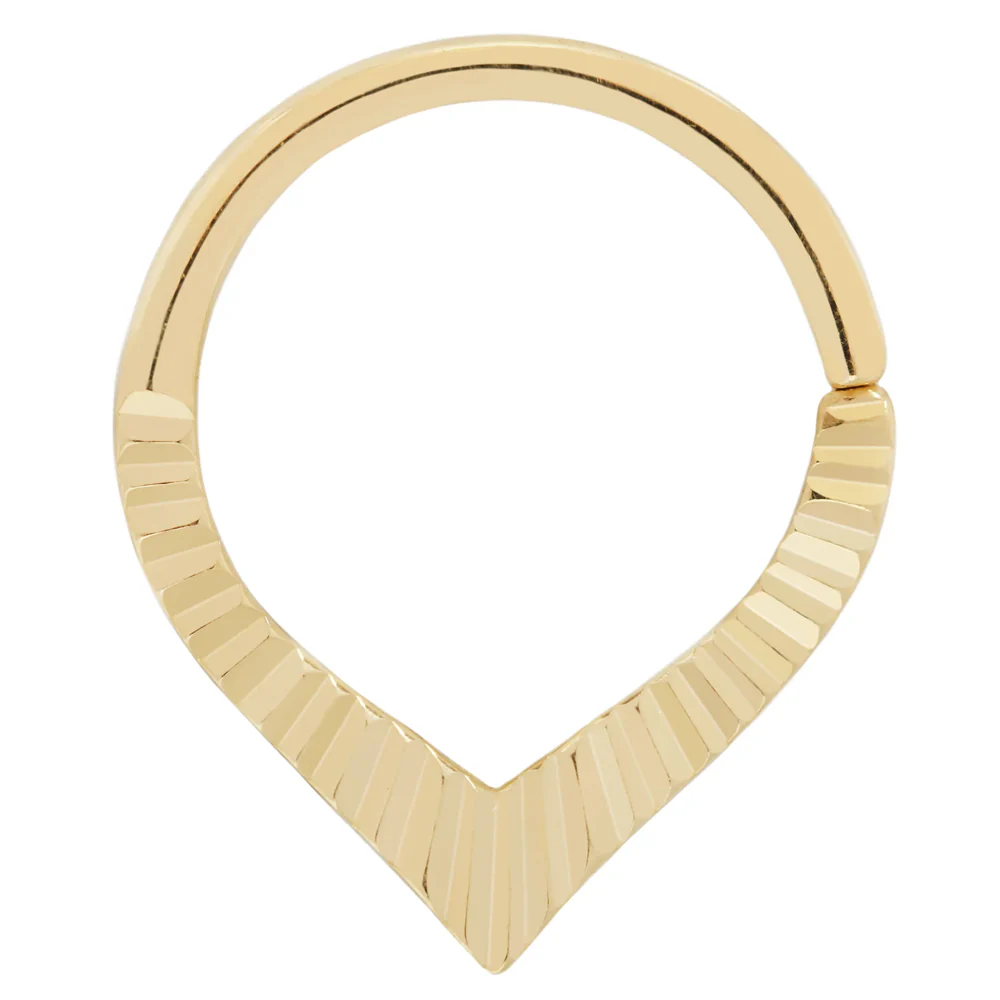 "Rise Lazer" Seam Ring in Gold - Image 2