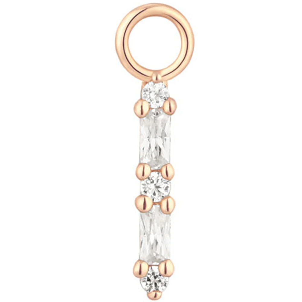 "Standout" Charm in Gold with White CZ's - Image 4