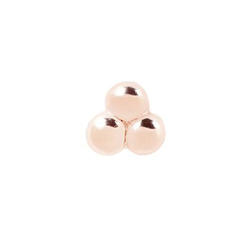threadless: 3 Bead Cluster End in Gold - Image 6