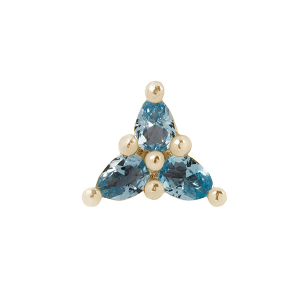 threadless: "3 Little Pears" End in Gold with London Blue Topaz' - Image 3