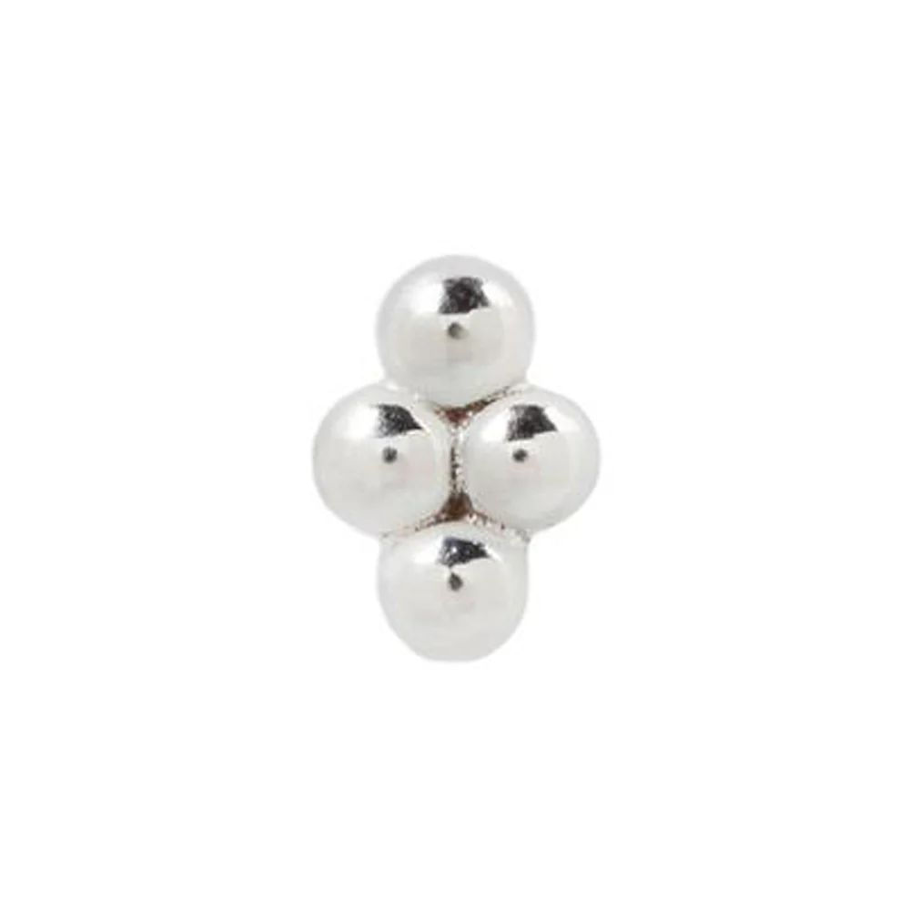 threadless: 4 Bead Cluster End in Gold - Image 3
