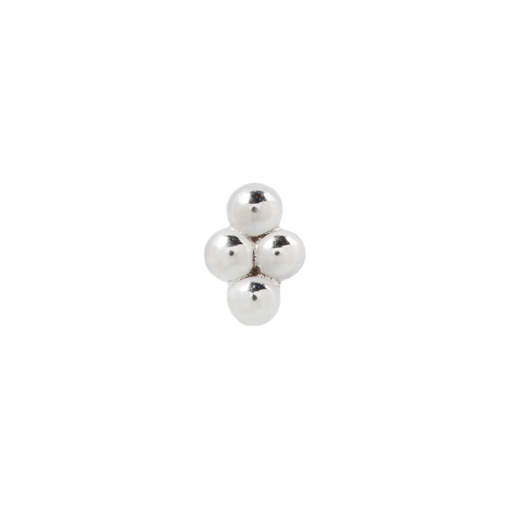 threadless: 4 Bead Cluster End in Gold - Image 6