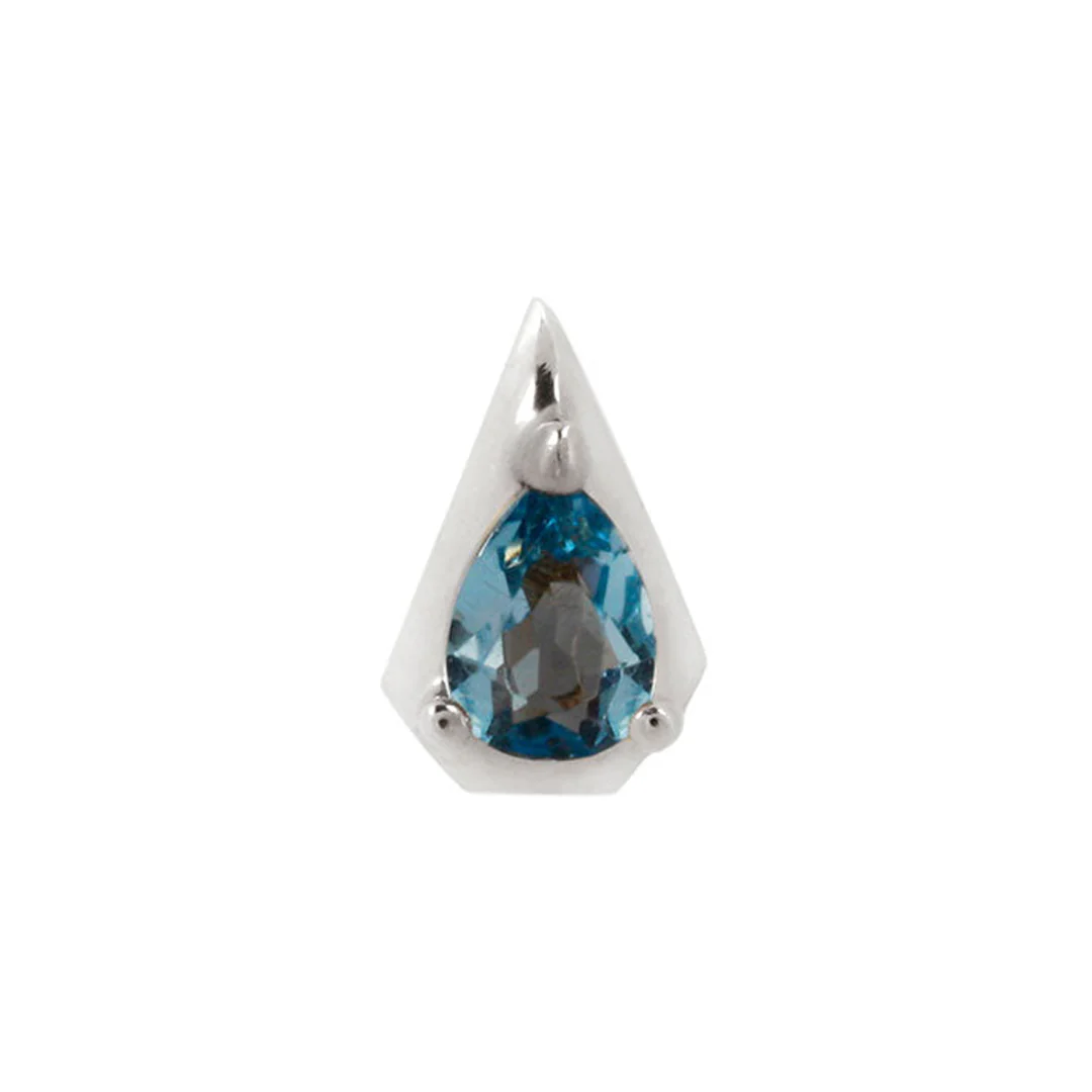 threadless: "Alaia" End in Gold with London Blue Topaz - Image 4