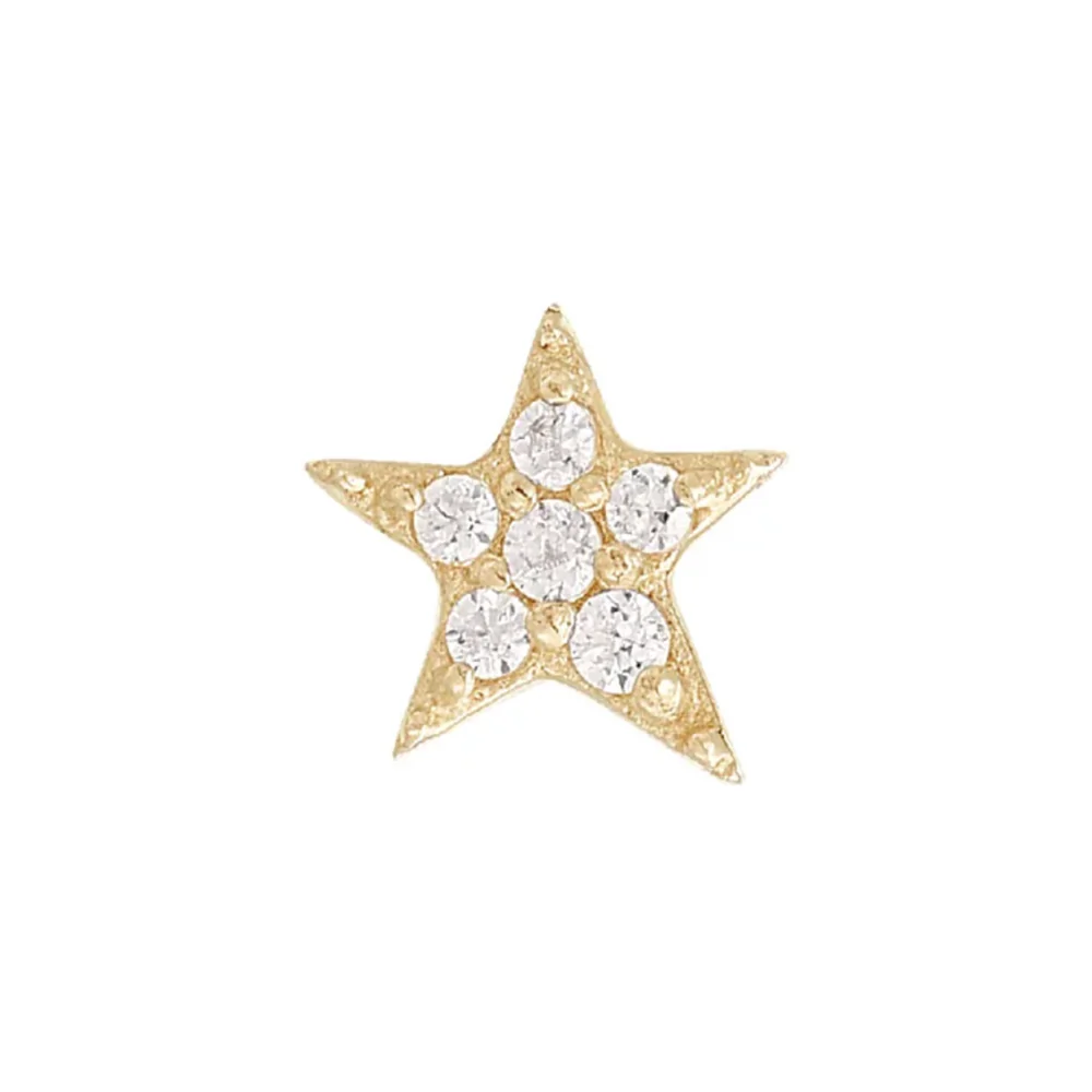 threadless: "All Night Long" End in Gold with CZ's - Image 4