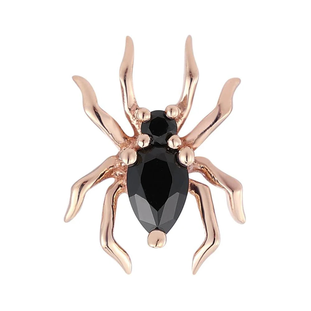 threadless: "Arachne" End in Gold with Black Spinel - Image 5