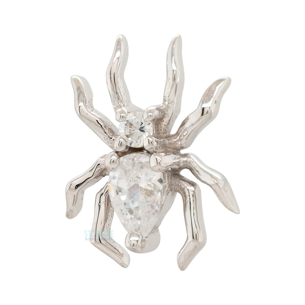 threadless: "Arachne" End in Gold with CZ's