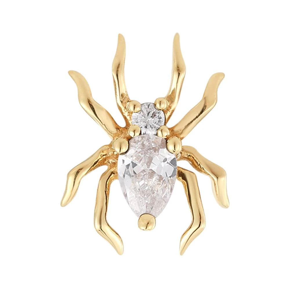 threadless: "Arachne" End in Gold with CZ's - Image 3