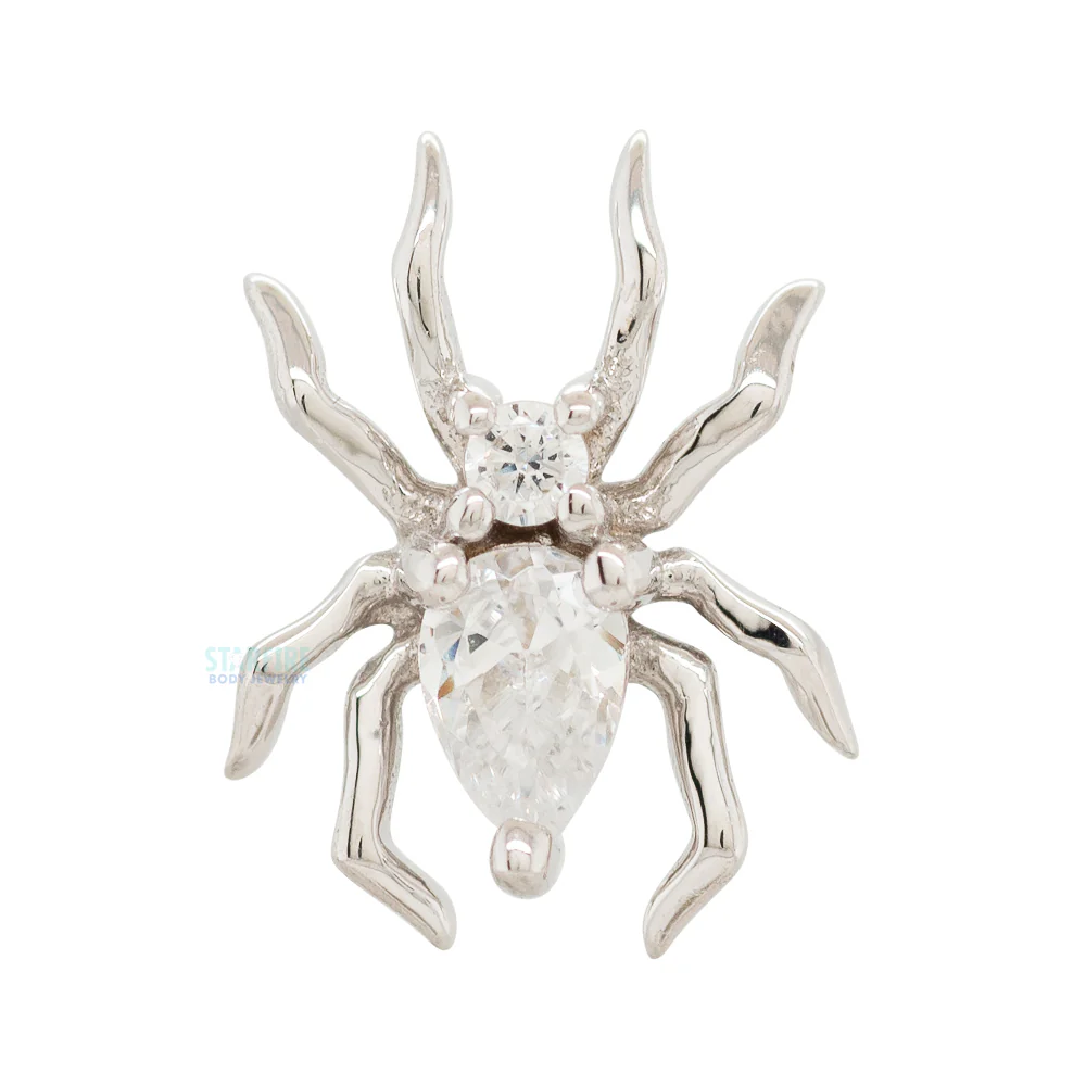 threadless: "Arachne" End in Gold with CZ's - Image 4