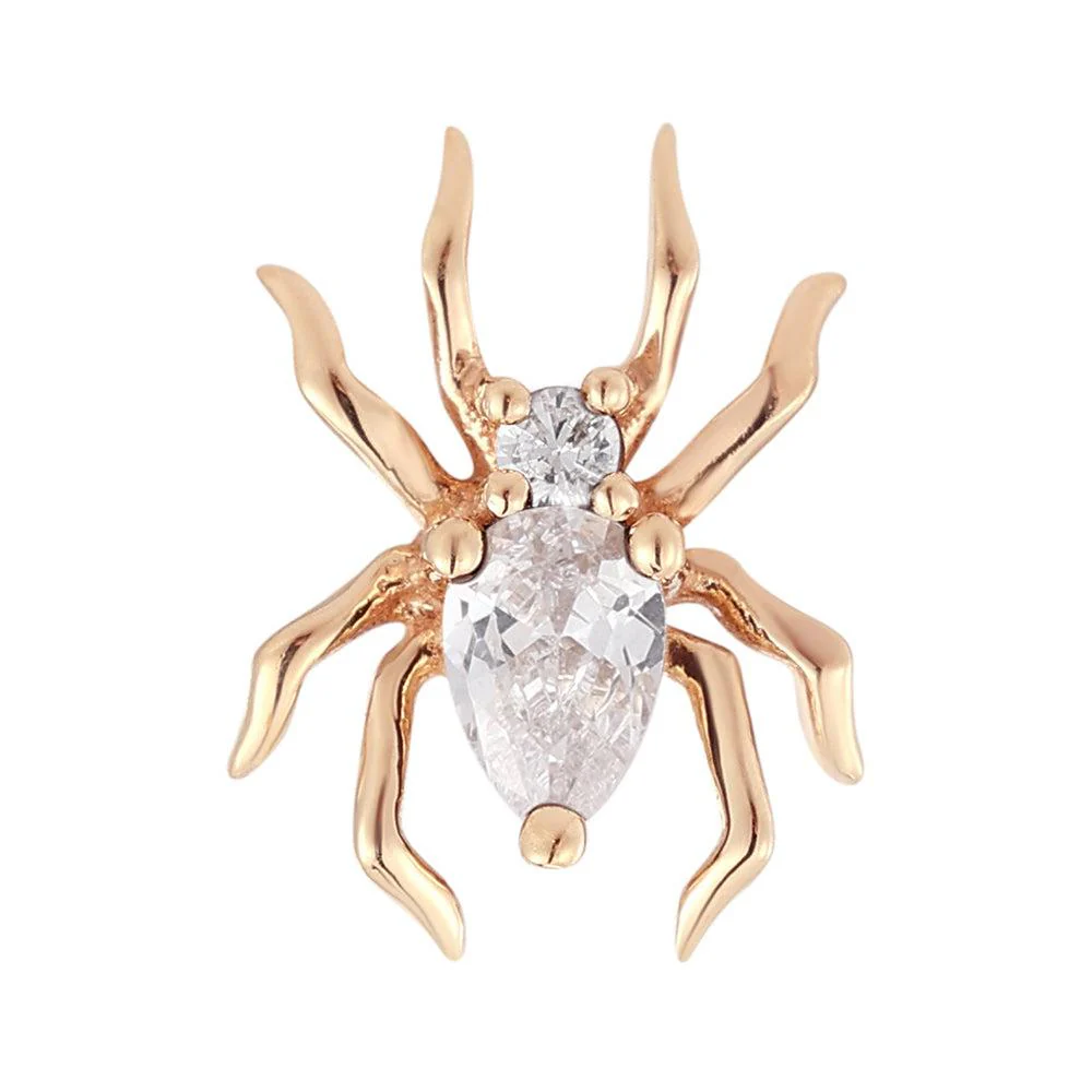 threadless: "Arachne" End in Gold with CZ's - Image 5