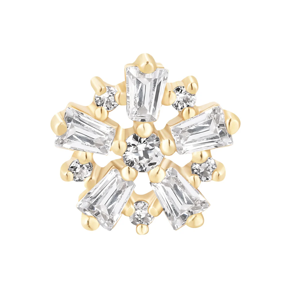 threadless: "Audacious" End in Gold with CZ's - Image 3