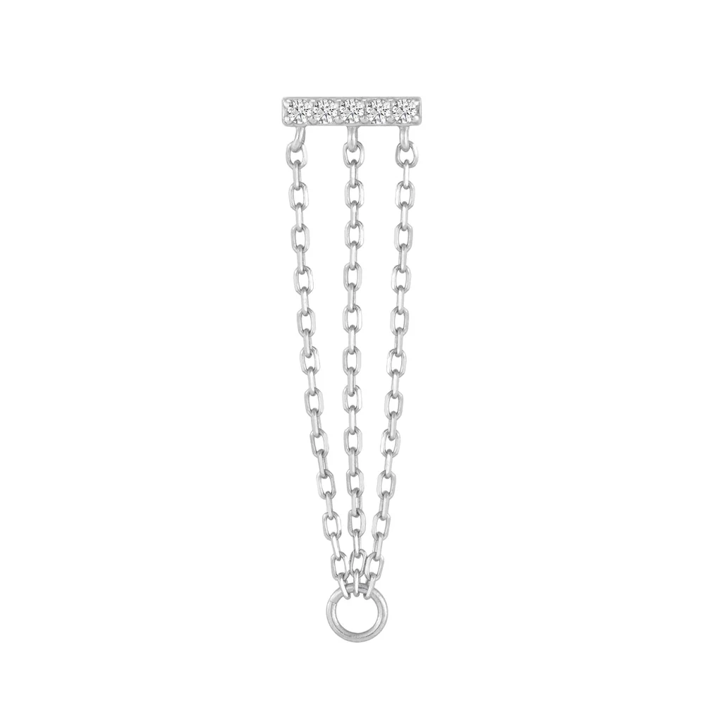 threadless: "Auralie" End with Chains in Gold with CZ's - Image 6
