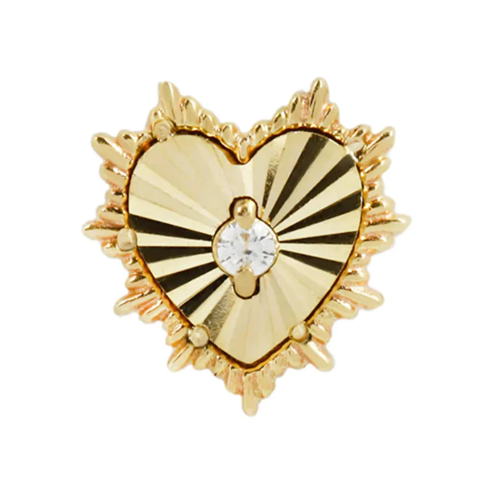 threadless: "Bad Romance" End in Gold with CZ - Image 3