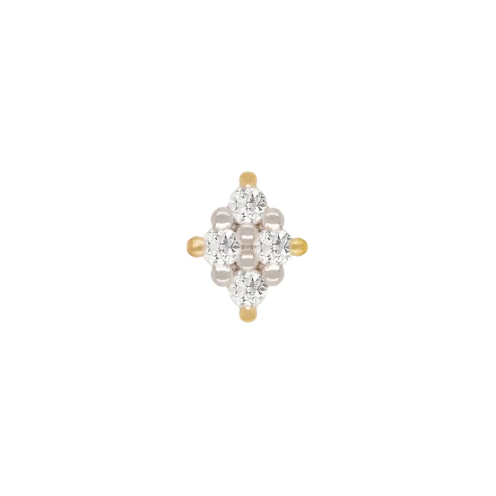threadless: "Belle" End in Gold with Diamonds - Image 2