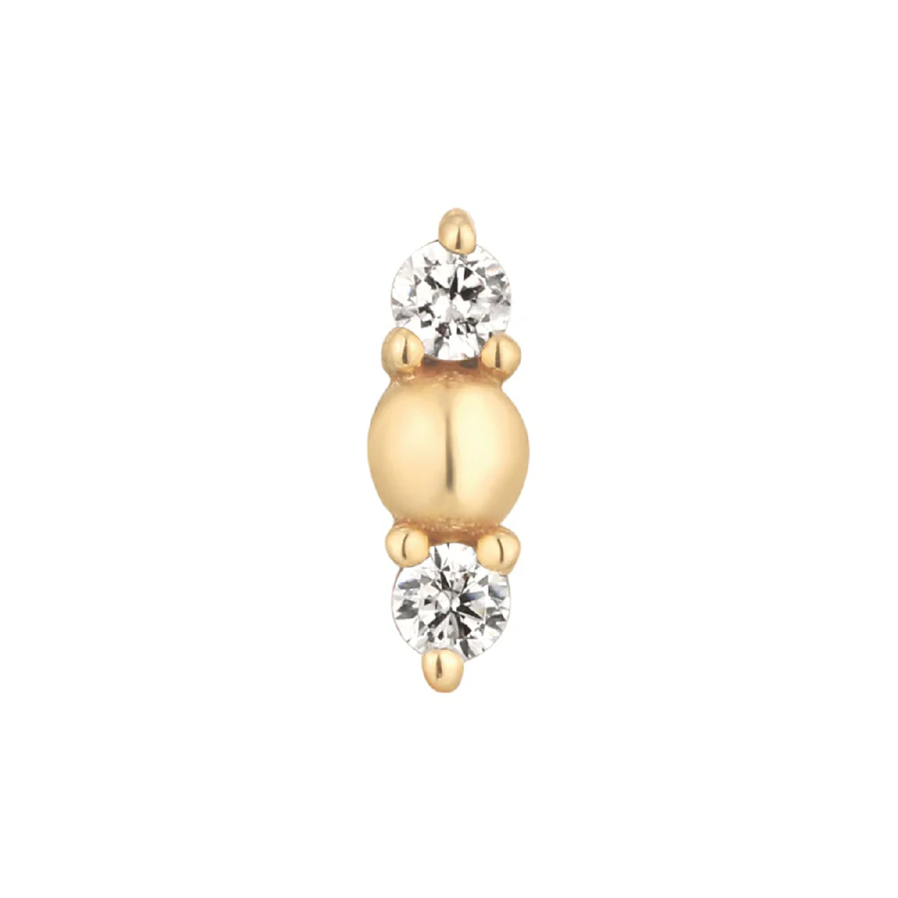 threadless: "Crushing" End in Gold with CZ's - Image 2