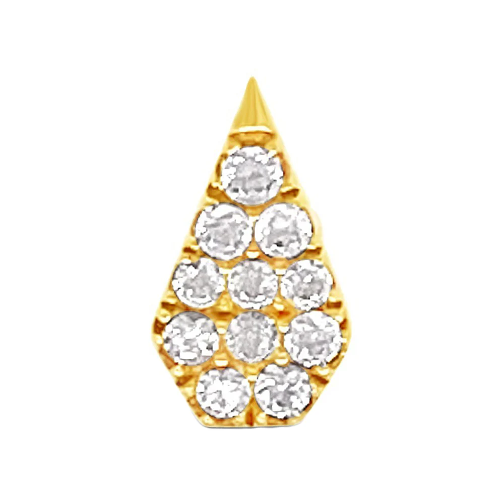 threadless: "Couture" End in Gold with CZ's - Image 2