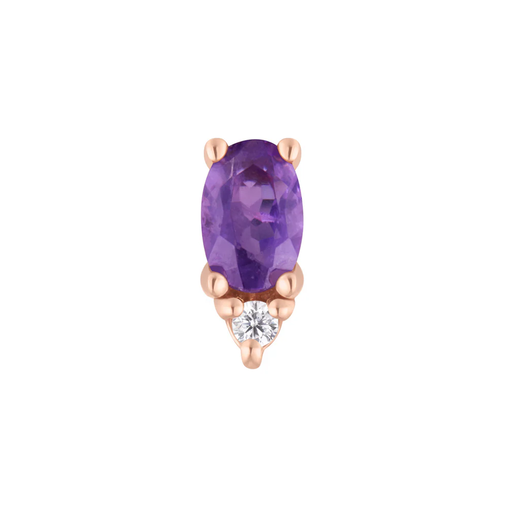 threadless: "Desden" End in Gold with Amethyst & CZ - Image 4