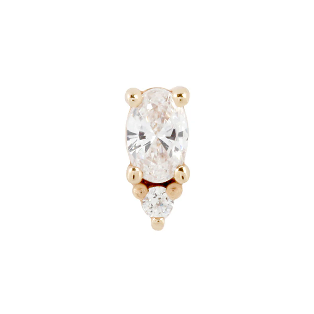 threadless: "Desden" End in Gold with CZ - Image 2