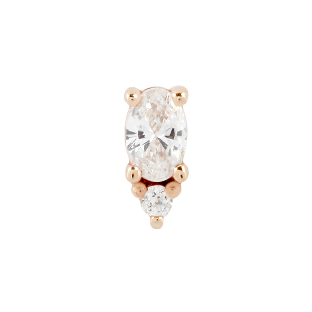 threadless: "Desden" End in Gold with CZ - Image 4
