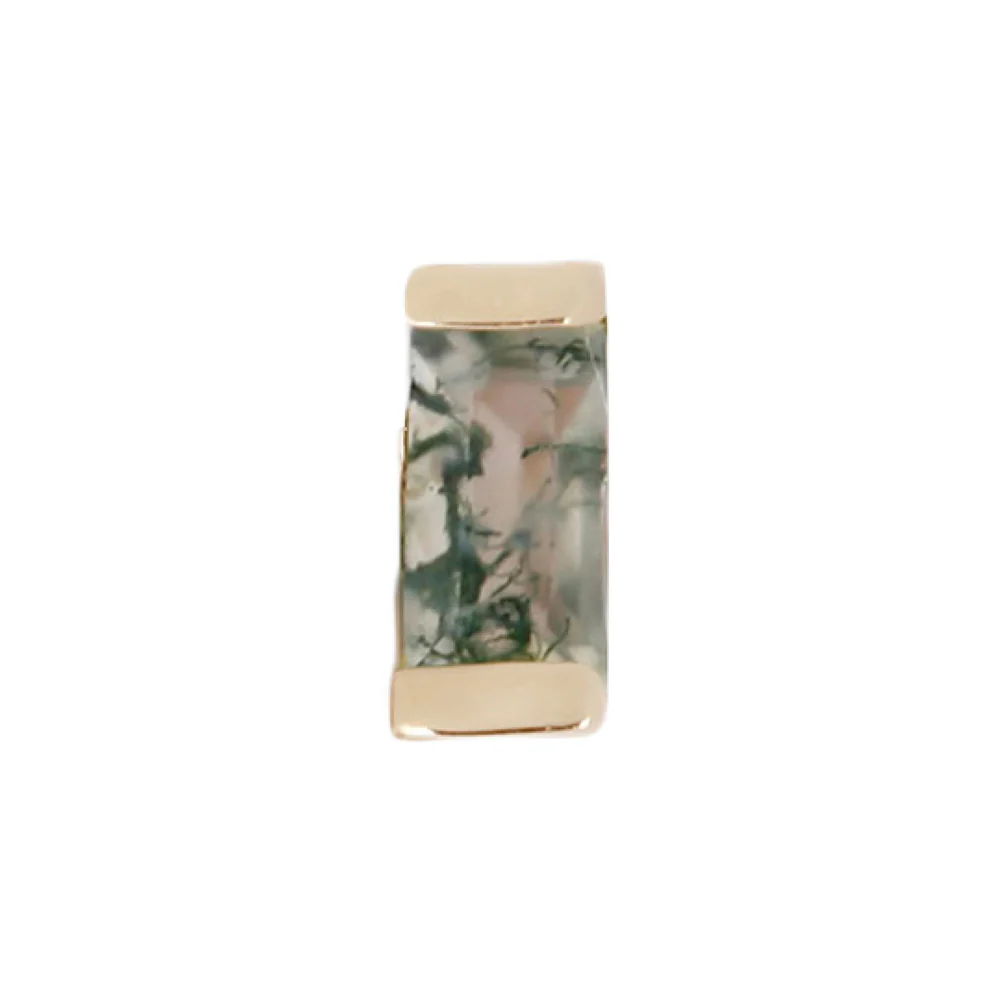 threadless: "Desire" End in Gold with Moss Agate - Image 3