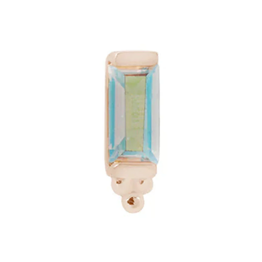 threadless: "Dior" End in Gold with Mercury Mist Topaz - Image 4