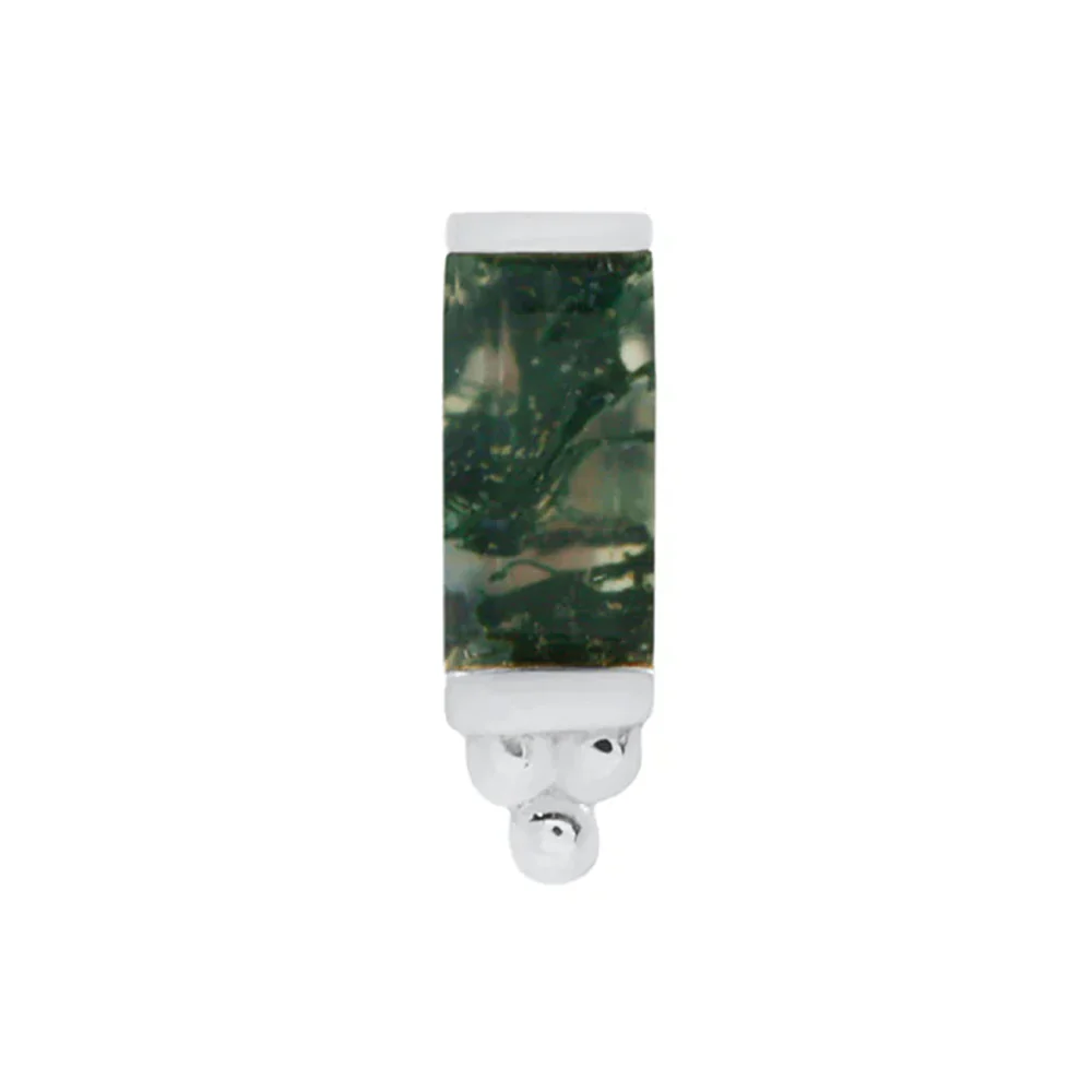 threadless: "Dior" End in Gold with Moss Agate - Image 3