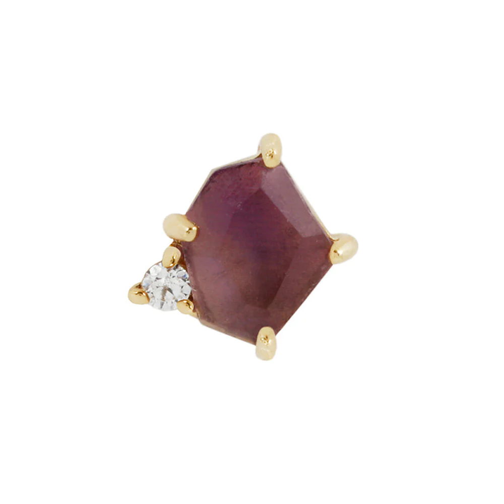 threadless: "Elicit" End in Gold with Amethyst & CZ - Image 2