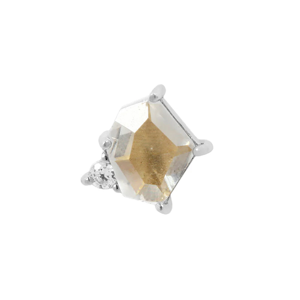 threadless: "Elicit" End in Gold with CZ's - Image 3