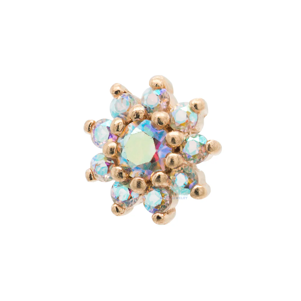 threadless: "Eloise" End in Gold with Mercury Mist Topaz' - Image 3