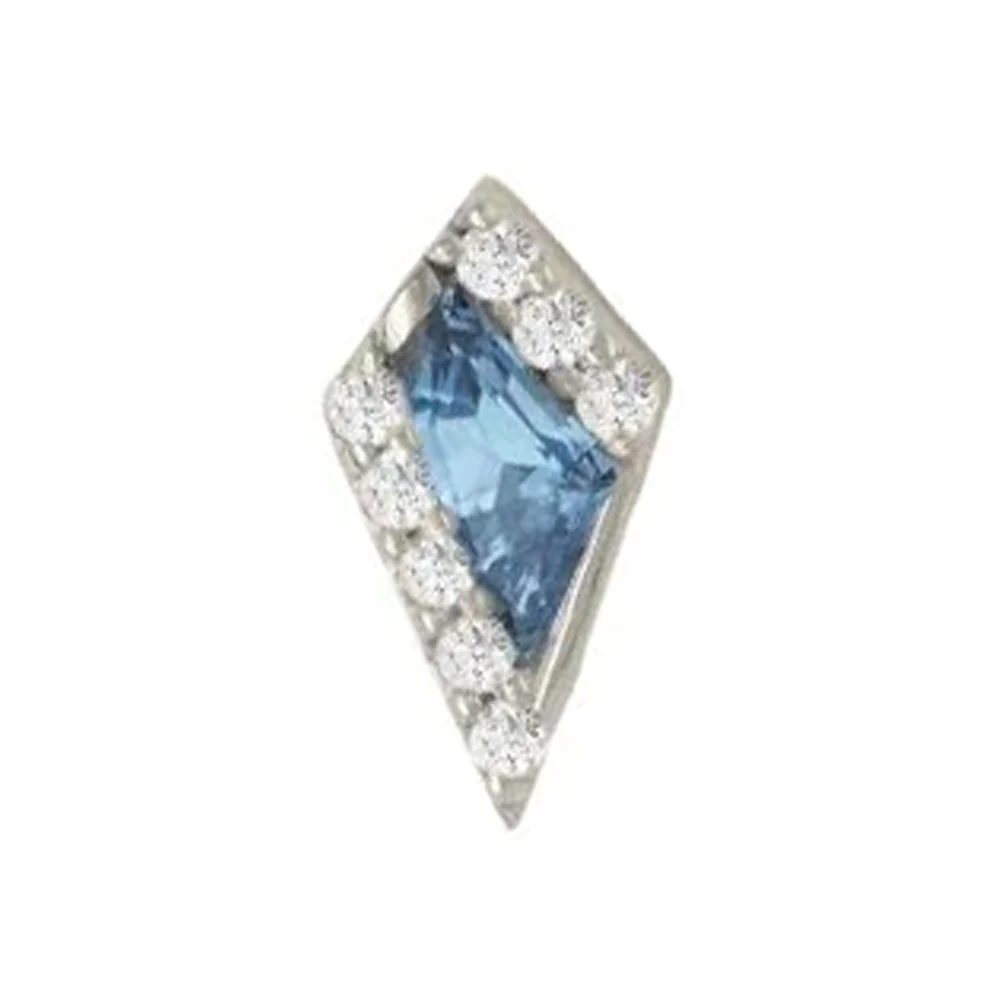 threadless: "Eminence" End in Gold with London Blue Topaz & CZ's - Image 2