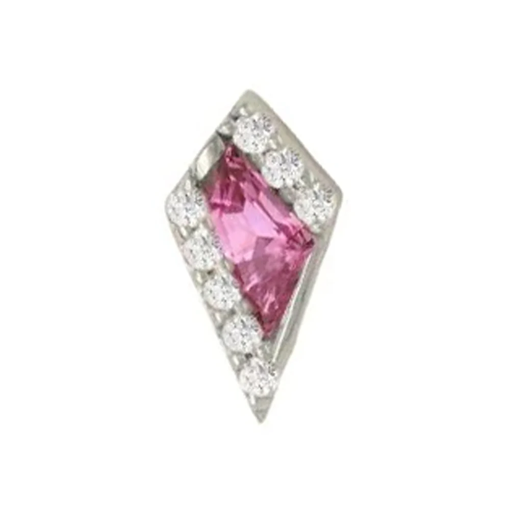 threadless: "Eminence" End in Gold with Pink Tourmaline & CZ's - Image 4