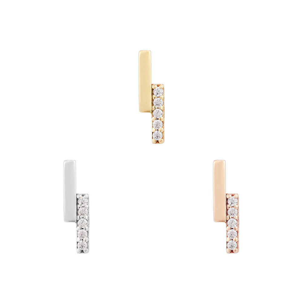 threadless: "Encore" End in Gold with CZ's